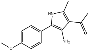 1-[4-Amino-5-(4-methoxyphenyl)-2-methyl-1H-pyrrol-3-yl]ethanone Struktur