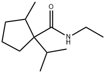 N-ethyl-2-methyl-1-(1-methylethyl)cyclopentanecarboxamide Struktur