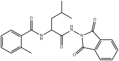 Benzamide, N-[1-[[(1,3-dihydro-1,3-dioxo-2H-isoindol-2-yl)amino]carbonyl]-3-methylbutyl]-2-methyl- (9CI) Struktur