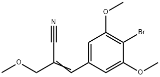 3-(4-bromo-3,5-dimethoxyphenyl)-2-(methoxymethyl)acrylonitrile Struktur