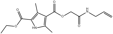 1H-Pyrrole-2,4-dicarboxylicacid,3,5-dimethyl-,2-ethyl4-[2-oxo-2-(2-propenylamino)ethyl]ester(9CI) Struktur