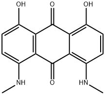 1,8-dihydroxy-4,5-bis(methylamino)anthraquinone Struktur