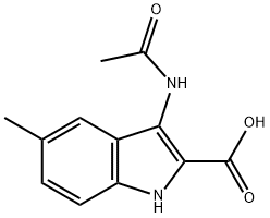 3-ACETYLAMINO-5-METHYL-1H-INDOLE-2-CARBOXYLIC ACID Struktur