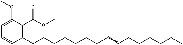 2-Methoxy-6-(8-pentadecenyl)benzoic acid methyl ester Struktur