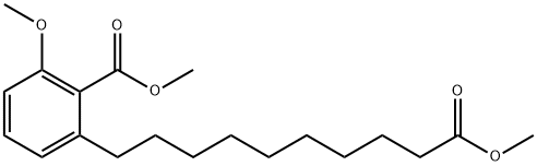 3-Methoxy-2-methoxycarbonylbenzenedecanoic acid methyl ester Struktur