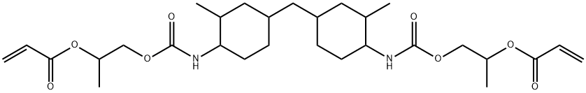 methylenebis[(2-methyl-4,1-cyclohexanediyl)iminocarbonyloxy(1-methyl-2,1-ethanediyl)] diacrylate Struktur