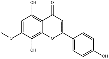 5,8-Dihydroxy-2-(4-hydroxyphenyl)-7-methoxy-4H-1-benzopyran-4-one Struktur