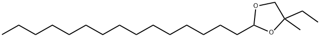 4-Ethyl-4-methyl-2-pentadecyl-1,3-dioxolane Struktur