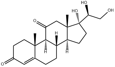 4-Pregnene-17,20alpha,21-triol-3,11-dione Struktur