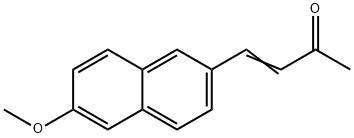 4-(6-Methoxy-2-naphthalenyl)-3-buten-zone Struktur