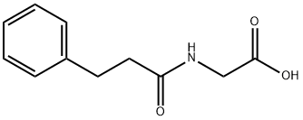 N-(3-Phenylpropionyl)glycine Struktur