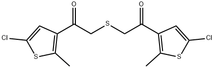 1-(5-CHLORO-2-METHYL-THIOPHEN-3-YL)-2-[2-(5-CHLORO-2-METHYL-THIOPHEN-3-YL)-2-OXO-ETHYLSULFANYL]-ETHANONE Struktur