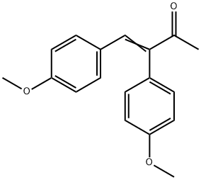 3,4-Bis(p-methoxyphenyl)-3-buten-2-one Struktur