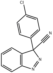 3-(4-Chlorophenyl)-3H-indazole-3-carbonitrile Struktur