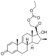 17-hydroxy-16beta-methylpregna-1,4,9(11)-triene-3,20-dione 21-(ethylcarbonate) Struktur