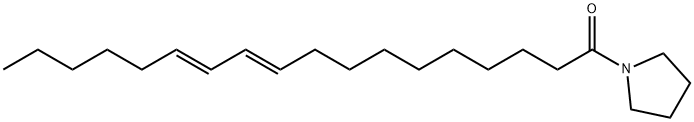 Pyrrolidine, 1-(1-oxo-10,12-octadecadienyl)-, (E,E)- Struktur