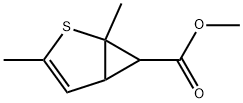 1,3-Dimethyl-2-thiabicyclo[3.1.0]hex-3-ene-6-carboxylic acid methyl ester Struktur