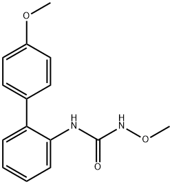 N-Methoxy-N'-[4'-methoxy(1,1'-biphenyl)-2-yl]urea Struktur