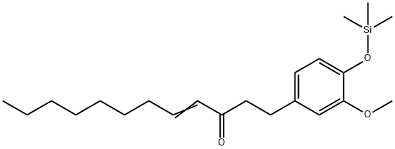 1-[3-Methoxy-4-[(trimethylsilyl)oxy]phenyl]-4-dodecen-3-one Struktur