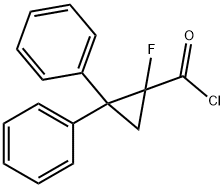 1-Fluoro-2,2-diphenylcyclopropanecarbonyl chloride Struktur