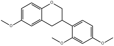 3-(2,4-Dimethoxyphenyl)-3,4-dihydro-6-methoxy-2H-1-benzopyran Struktur