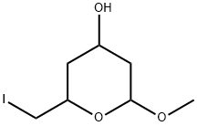 Tetrahydro-2-(iodomethyl)-6-methoxy-2H-pyran-4-ol Struktur