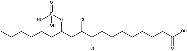 9,10-dichloro-12-(phosphonooxy)octadecanoic acid Struktur