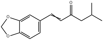 5-Methyl-1-(1,3-benzodioxol-5-yl)-1-hexen-3-one Struktur