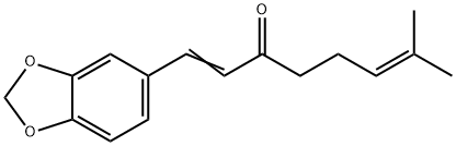 7-Methyl-1-(3,4-methylenedioxyphenyl)octa-1,6-dien-3-one Struktur