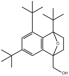 4,5,7-Tris(1,1-dimethylethyl)-3,4-dihydro-1,4-epoxynaphthalene-1(2H)-methanol Struktur