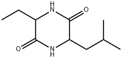 3-Ethyl-6-(2-methylpropyl)-2,5-piperazinedione Struktur