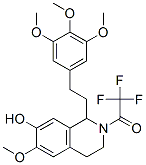 1,2,3,4-Tetrahydro-6-methoxy-2-(trifluoroacetyl)-1-[2-(3,4,5-trimethoxyphenyl)ethyl]-7-isoquinolinol Struktur