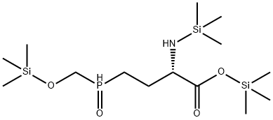 (S)-2-[(Trimethylsilyl)amino]-4-[[[(trimethylsilyl)oxy]methyl]phosphinyl]butanoic acid trimethylsilyl ester Struktur