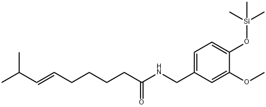 (E)-N-[[3-Methoxy-4-(trimethylsiloxy)phenyl]methyl]-8-methyl-6-nonenamide Struktur