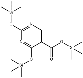 2,4-Bis[(trimethylsilyl)oxy]-5-pyrimidinecarboxylic acid trimethylsilyl ester Struktur