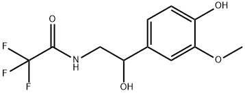 2,2,2-Trifluoro-N-[2-hydroxy-2-(4-hydroxy-3-methoxyphenyl)ethyl]acetamide Struktur