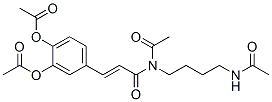 N-Acetyl-N-[4-(acetylamino)butyl]-3-[3,4-bis(acetyloxy)phenyl]propenamide Struktur