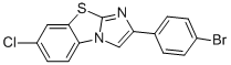 2-(4-BROMOPHENYL)-7-CHLOROIMIDAZO[2,1-B]BENZOTHIAZOLE Struktur