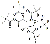 1,2,3,4,5-Pentakis-O-(trifluoroacetyl)hex-2-ulopyranose Struktur