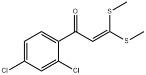 1-(2,4-dichlorophenyl)-3,3-bis(methylsulfanyl)-2-propen-1-one Struktur