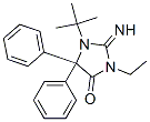 1-(1,1-Dimethylethyl)-3-ethyl-2-imino-5,5-diphenyl-4-imidazolidinone Struktur