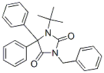 1-(1,1-Dimethylethyl)-5,5-diphenyl-3-(phenylmethyl)-2,4-imidazolidinedione Struktur