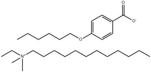 (dodecyl)ethyldimethylammonium p-(hexyloxy)benzoate  Struktur