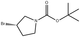 (3S)-3-溴-1-吡咯烷甲酸叔丁酯 結構式