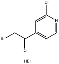 2-bromo-1-(2-chloropyridin-4-yl)ethanone hydrobromide Struktur