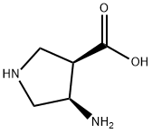 3-Pyrrolidinecarboxylicacid,4-amino-,(3R,4R)-(9CI) Struktur