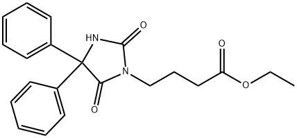 5,5-Diphenylhydantoin-3-butyric Acid Ethyl Ester Struktur