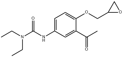 3-(3-acetyl-4-(oxiran-2-ylMethoxy)phenyl)-1,1-diethylurea Struktur