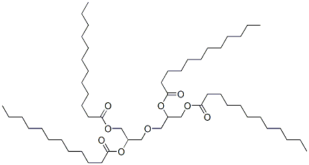 oxydipropane-3,1,2-triyl tetralaurate Struktur