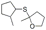 Furan, tetrahydro-2-methyl-2-[(2-methylcyclopentyl)thio]- (9CI) Struktur